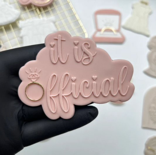 HOCHZEIT 17 - Es ist offiziell (Ausstechform und Stamp)