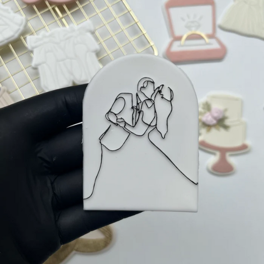 HOCHZEIT 18 - Küssendes Paar (Ausstechform und Stamp)