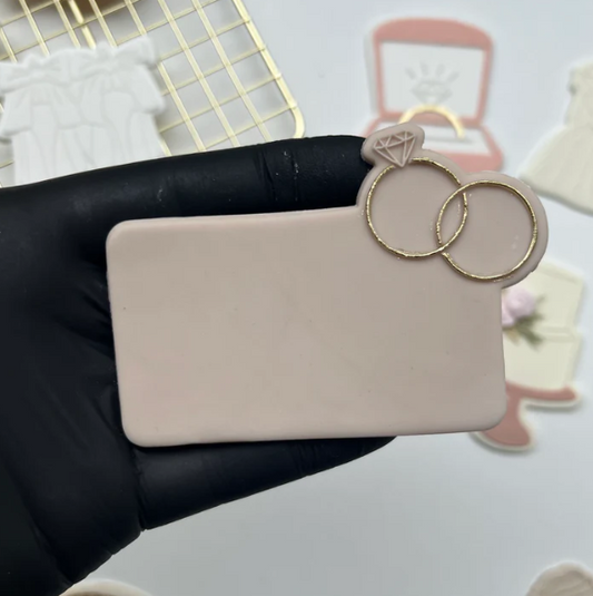 HOCHZEIT 32 - Trauringe-Brett (Ausstechform und Stamp)