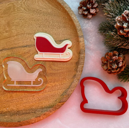 WEIHNACHTEN 12 - Schlitten (Ausstechform und Stamp)
