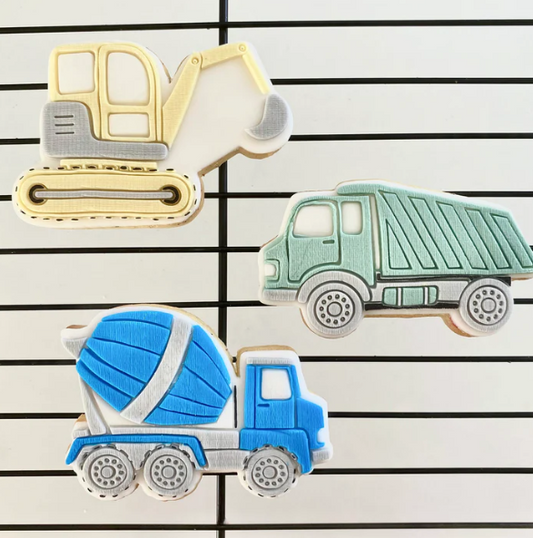 KLEINE BAUSTELLE 1 - LKW-Set 3x (Ausstechform und Stamp)