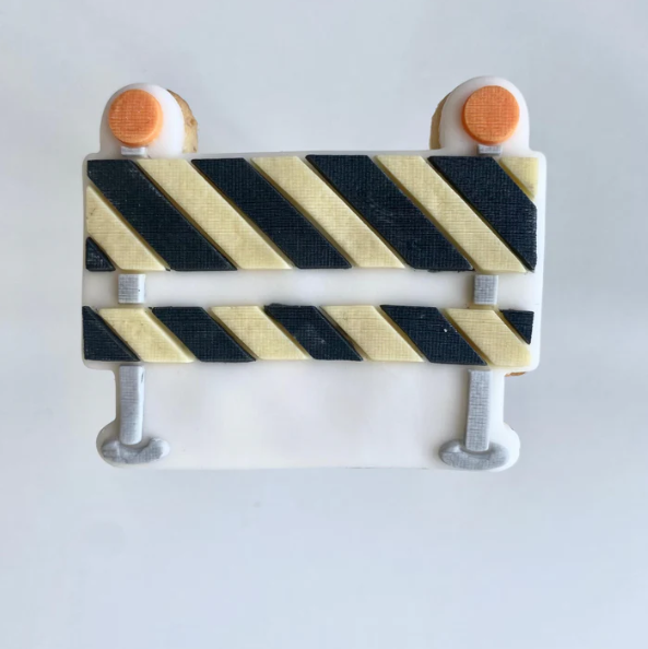 KLEINE BAUSTELLE 4 - Baustellenabsperrung (Ausstechform und Stamp)