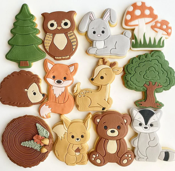 WALDTIERE 1 - Waldtiere-SET (8x) (Ausstechform und Stamp)