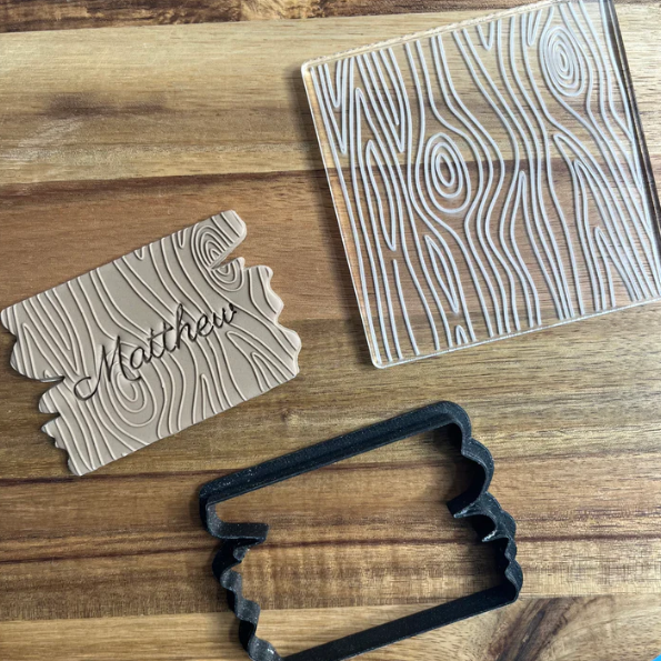 WALDTIERE 11 - Muster Holzstruktur (Ausstechform und Stamp)