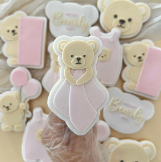 BABY-NEUGEBOREN (3) 4 - Teddybär (Ausstechform und Stamp)