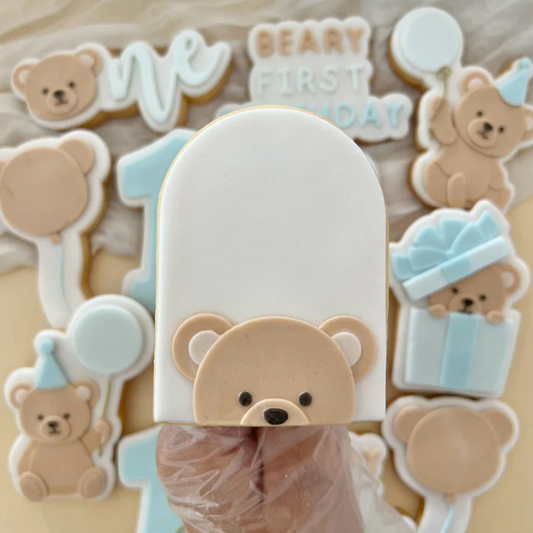 BABY (4) 2 - Teddybär Teller (Ausstechform und Stamp)