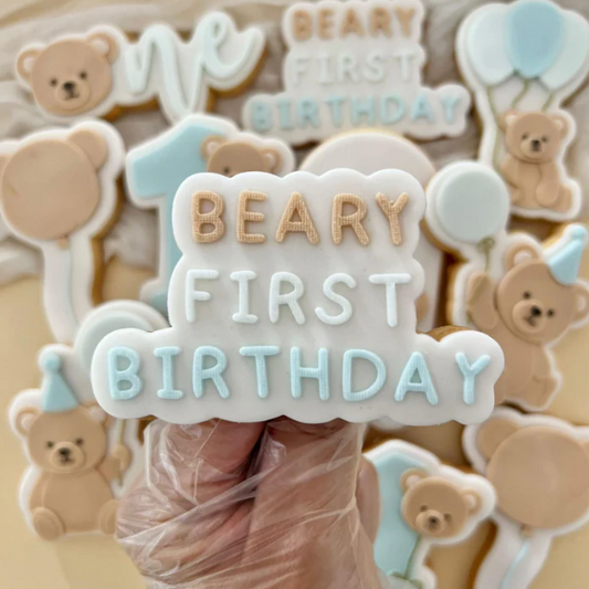 BABY (4) 9 - Bäriger erster Geburtstag (Ausstechform und Stamp)