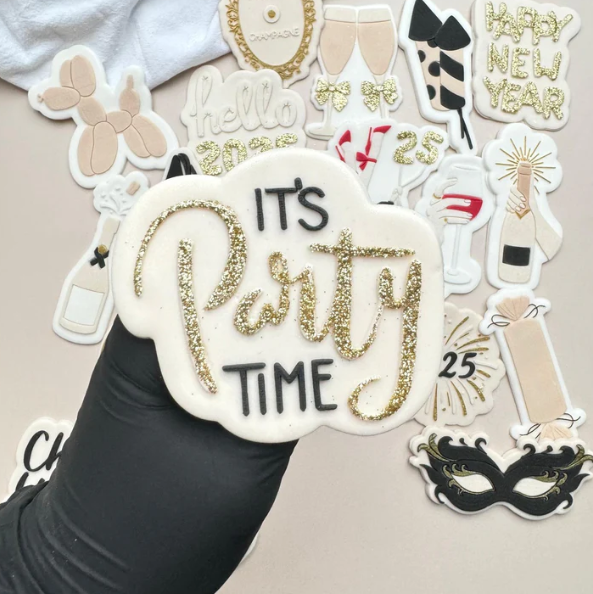 NEW YEAR 2025 3 - It´s Party Time (Ausstechform und Stamp)