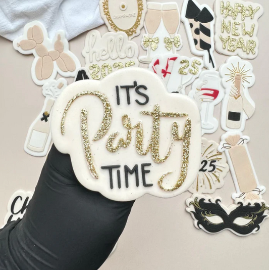 NEW YEAR 2025 3 - It´s Party Time (Ausstechform und Stamp)