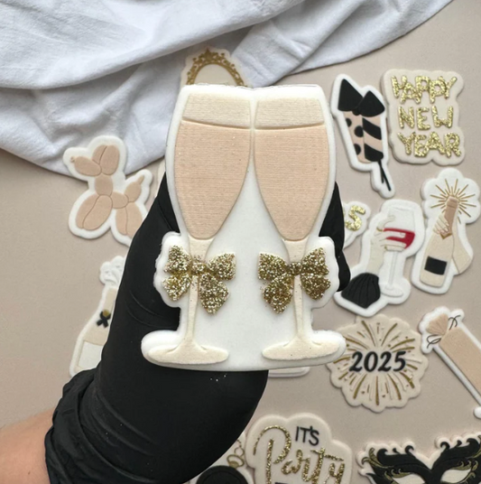 NEW YEAR 2025 8 - Champagnergläser (Ausstechform und Stamp)