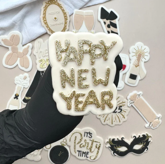 NEW YEAR 2025 13 - Happy New Year (Ausstechform und Stamp)