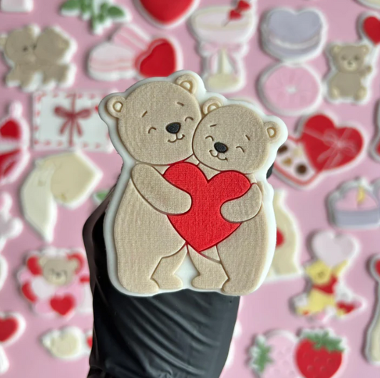 VALENTINSTAG 13 - Teddybärenpaar (Ausstechform und Stamp)