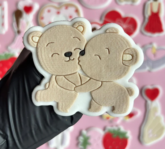 VALENTINSTAG 14 - Teddybärenpaar 2 (Ausstechform und Stamp)