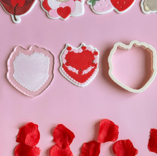 VALENTINSTAG 28 - Herzkuchen (Ausstechform und Stamp)