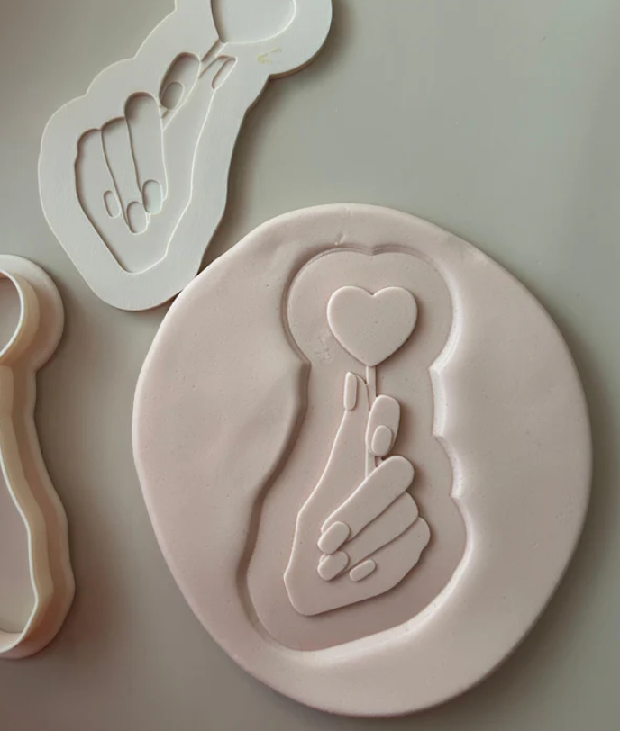 VALENTINSTAG 35 - Lutscher in der Hand (Ausstechform und Stamp)
