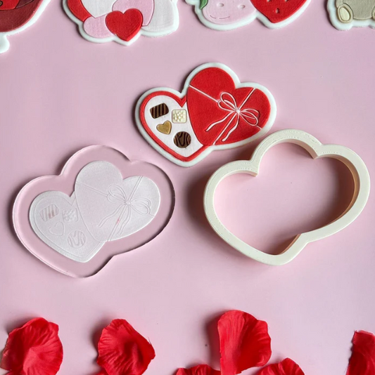 VALENTINSTAG 36 - Schachtel Schokolade (Ausstechform und Stamp)