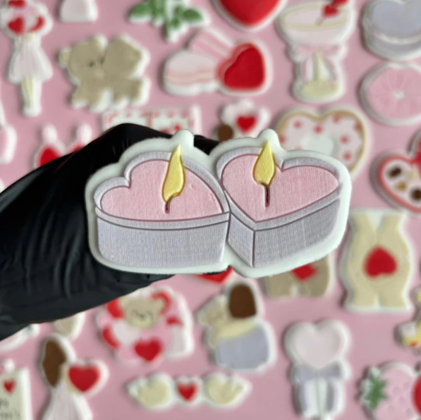 VALENTINSTAG 37 - Kerzen (Ausstechform und Stamp)