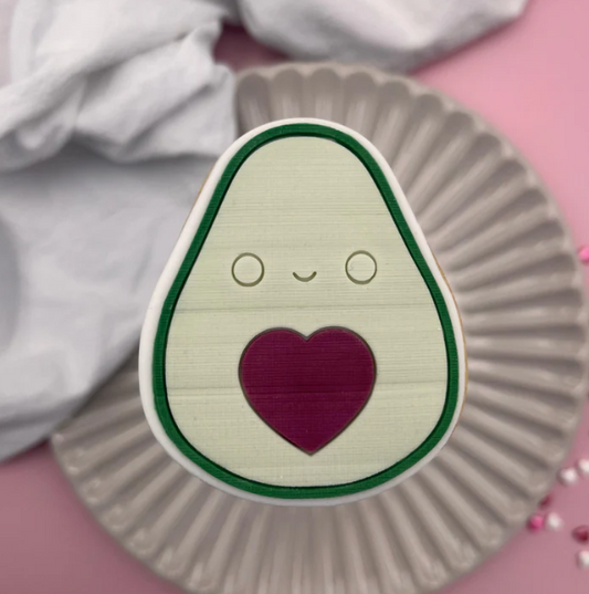 VALENTINSTAG 44 - Avokado (Ausstechform und Stamp)