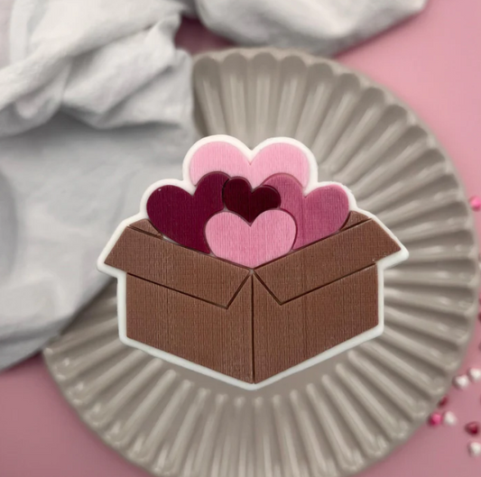 VALENTINSTAG 47 - Herzbox (Ausstechform und Stamp)
