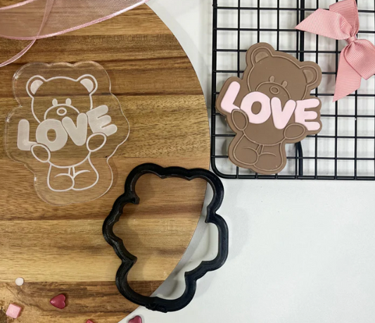 VALENTINSTAG 69 - Teddybär-Liebe (Ausstechform und Stamp)