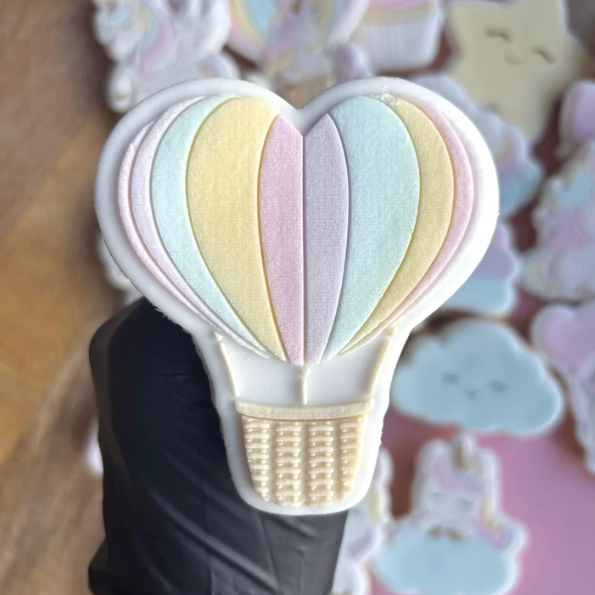 UNICORN/EINHORN 17 - Heißluftballon (Ausstechform und Stamp)