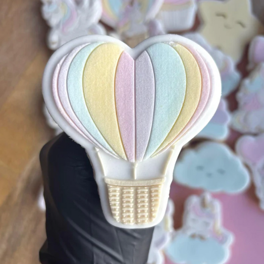 UNICORN/EINHORN 17 - Heißluftballon (Ausstechform und Stamp)