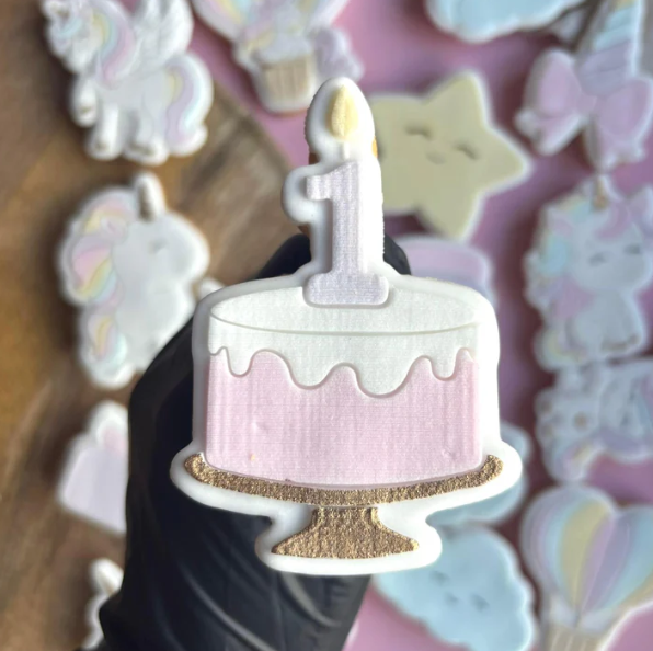 UNICORN/EINHORN 19 - 1-Jahres-Kuchen (Ausstechform und Stamp)