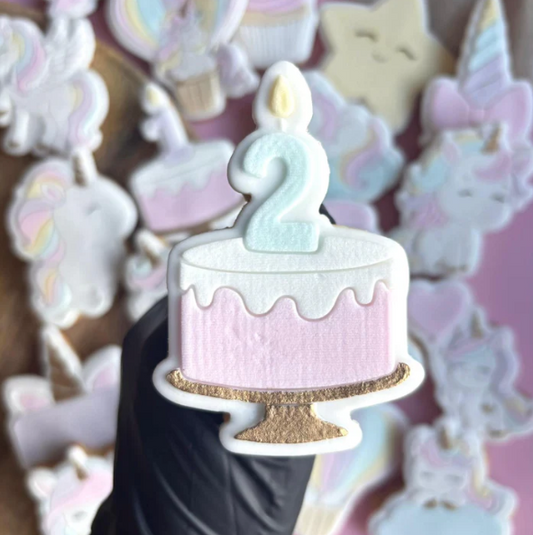 UNICORN/EINHORN 20 - 2 Jahre alter Kuchen (Ausstechform und Stamp)