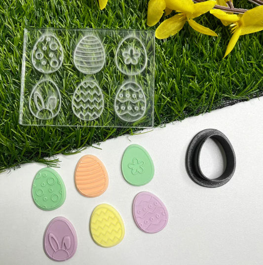 OSTERN 17 - Mini Ostereier 3cm (Ausstechform und Stamp)