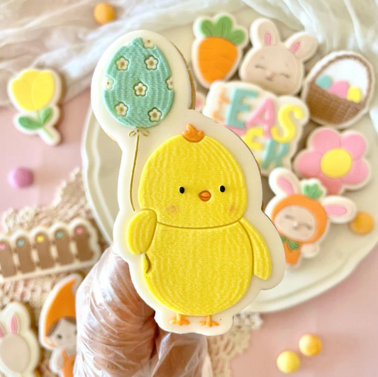 OSTERN 69 - Küken mit Eierballon (Ausstechform und Stamp)