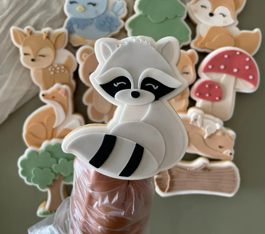 WALDTIERE (3) 15 - Waschbär (Ausstechform und Stamp)