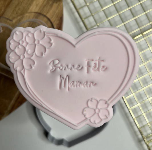 MUTTERTAG - Blumige Herzen (Ausstechform und Stamp)