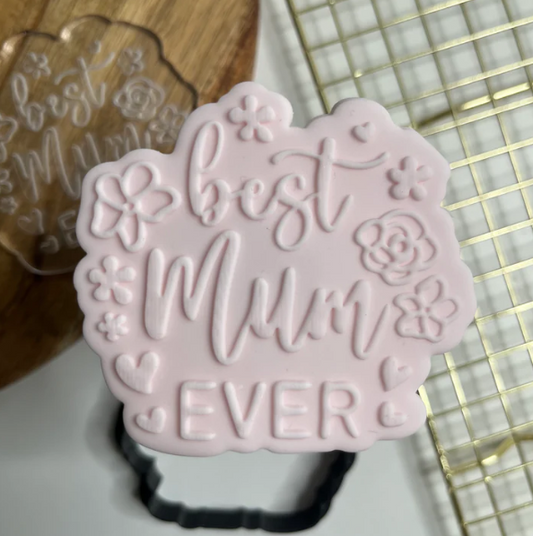 MUTTERTAG - Best Mum Ever (Ausstechform und Stamp)