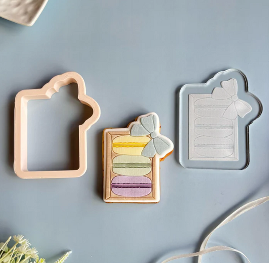 MUTTERTAG - 25 Macaron Box (Ausstechform und Stamp)