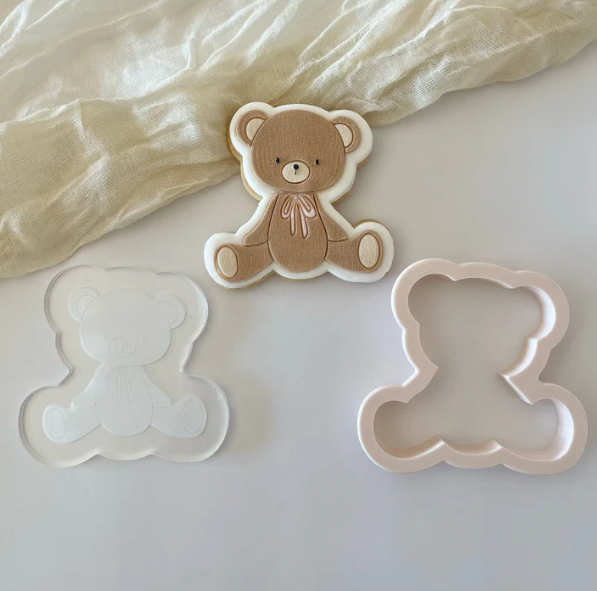 MUTTERTAG - 54 Teddy Bear (Ausstechform und Stamp)