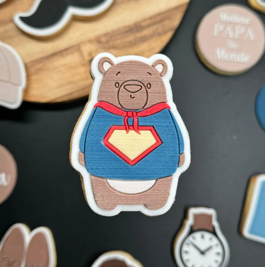 VATERTAG - 13  Teddybär (Ausstechform und Stamp)