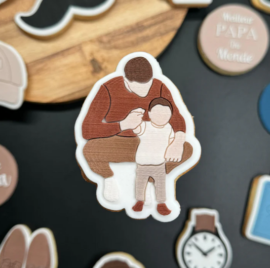 VATERTAG - 17  Vater und Sohn (Ausstechform und Stamp)