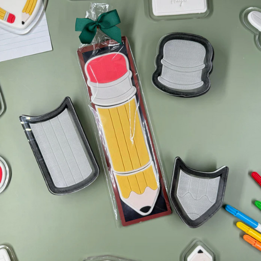 SCHULE / SCHOOL 27 - Großer Bleistift (Ausstechform und Stamp)