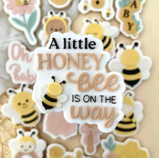 BABY-BIENE 14 - A little Honey Bee is on the way (Ausstechform und Stamp)