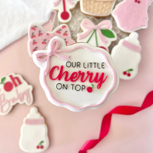 BABY-KIRSCH 8 - Our Little Cherry on top (Ausstechform und Stamp)