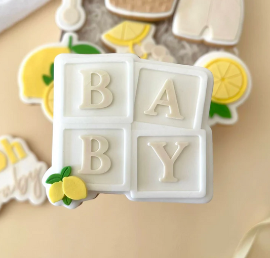 BABY-ZITRONE 1 - Baby Würfel Zitrone (Ausstechform und Stamp)