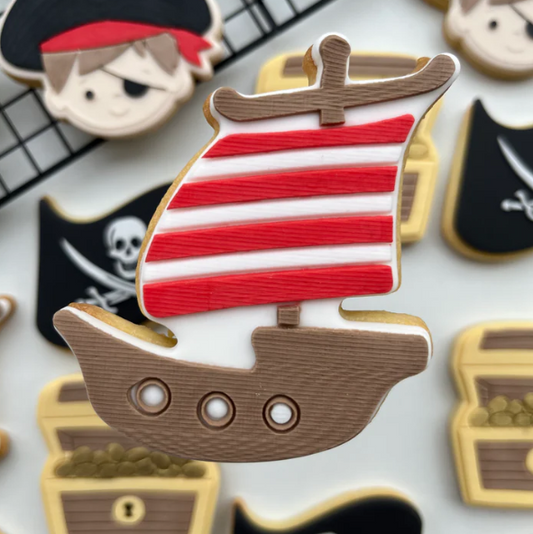 PIRAT 2 - Piratenschiff (Ausstechform und Stamp)