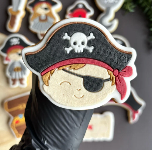 PIRAT 8 - Piratenkopf (Ausstechform und Stamp)