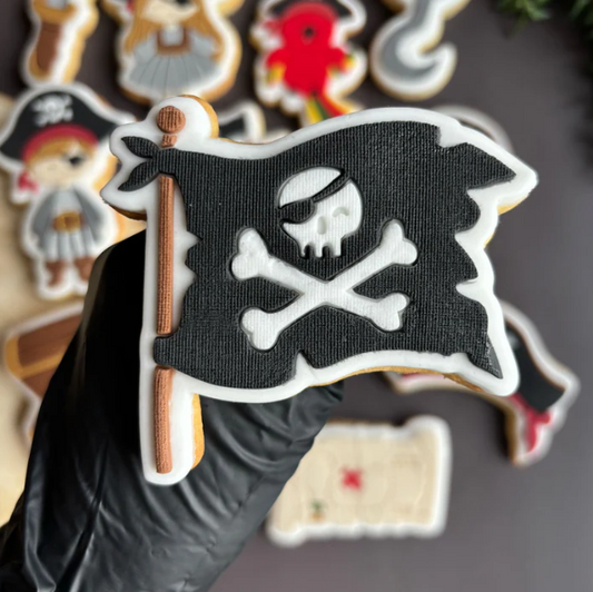 PIRAT 10 - Piratenflagge (Ausstechform und Stamp)