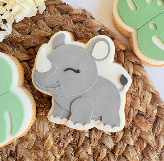 SAFARI (2) 7 - Nashorn (Ausstechform und Stamp)