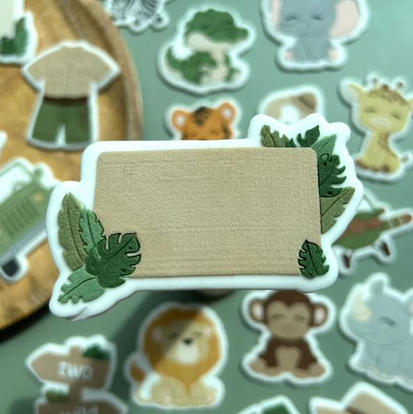 SAFARI (2) 11 - Namenrahmen (Ausstechform und Stamp)