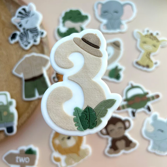 SAFARI (2) 12 - Nummer 3 Safari (Ausstechform und Stamp)