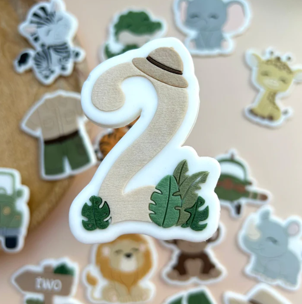 SAFARI (2) 13 - Nummer 2 Safari (Ausstechform und Stamp)