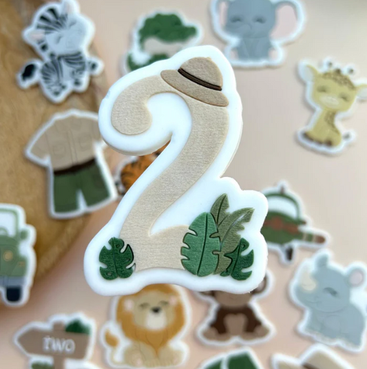 SAFARI (2) 13 - Nummer 2 Safari (Ausstechform und Stamp)