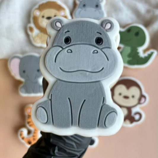 SAFARI (2) 28 - Nilpferd (Ausstechform und Stamp)